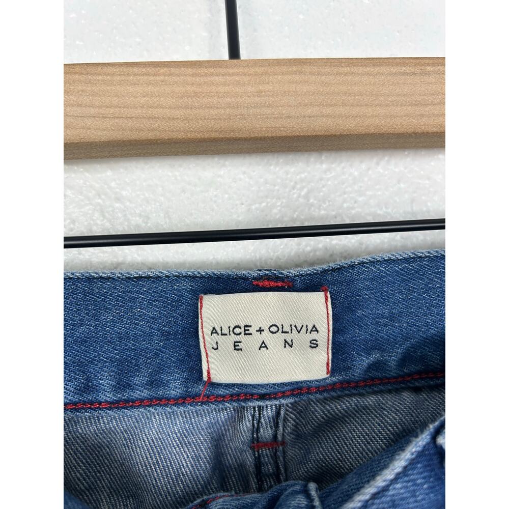 Alice + Olivia Cay Cargo Wide Leg Baggy Jeans Sz 25 - Picture 7 of 9